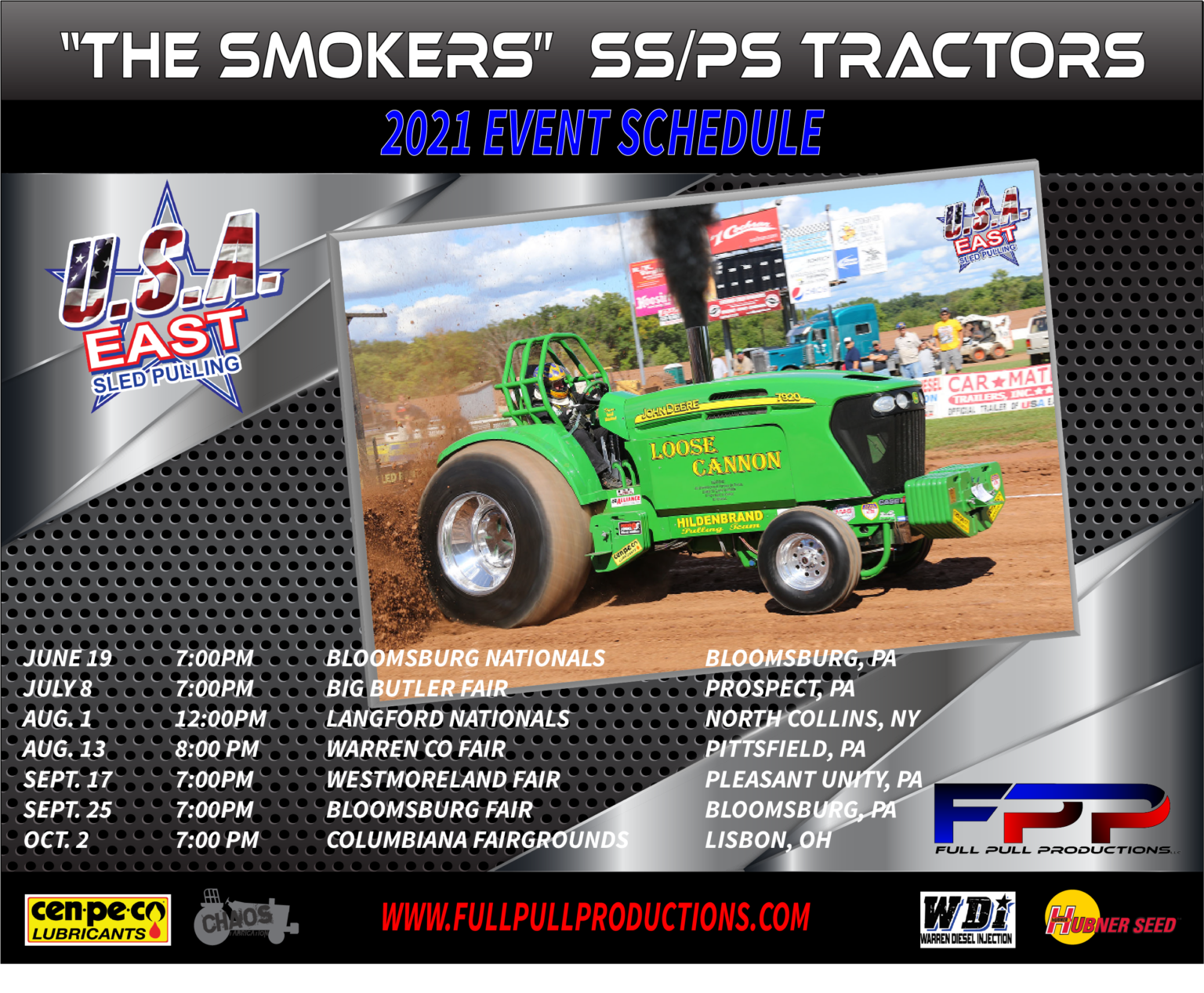2021 Tractor Schedule Released Full Pull Productions LLC